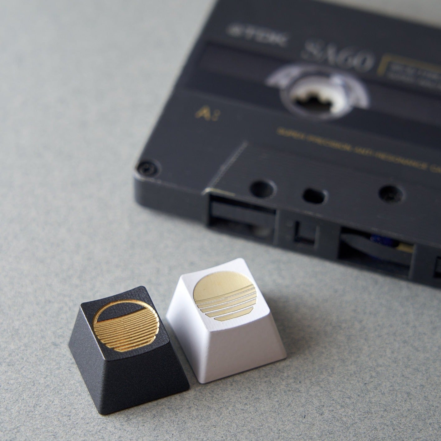 Machined Brass Keycap "Outrun Sun"