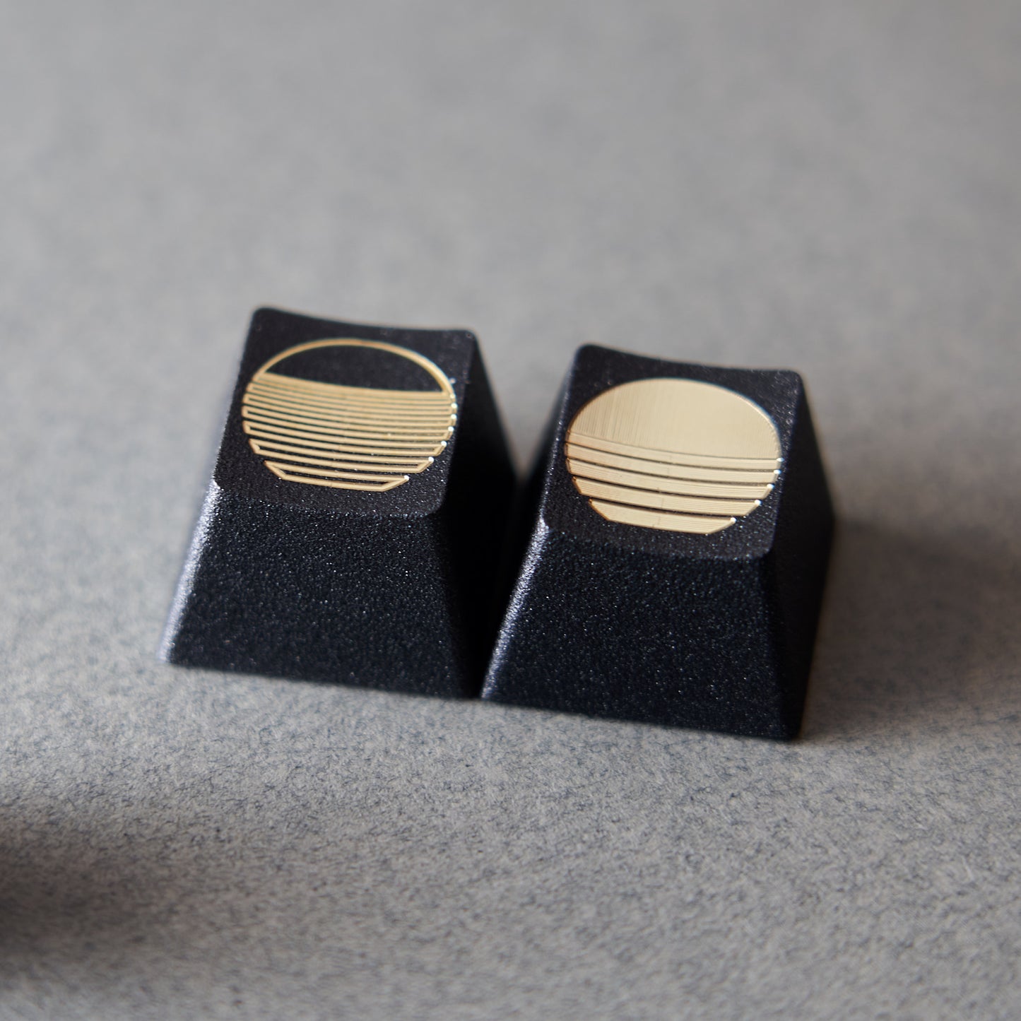 Machined Brass Keycap "Outrun Sun"