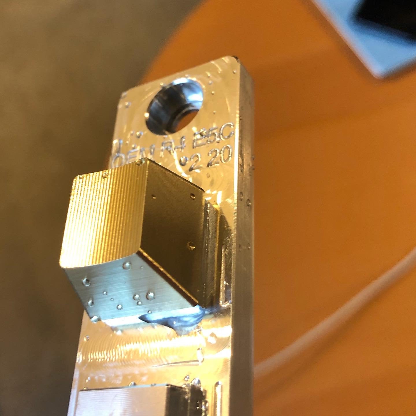 OEM Machined Brass MX Keycap - 1u R4 (esc)